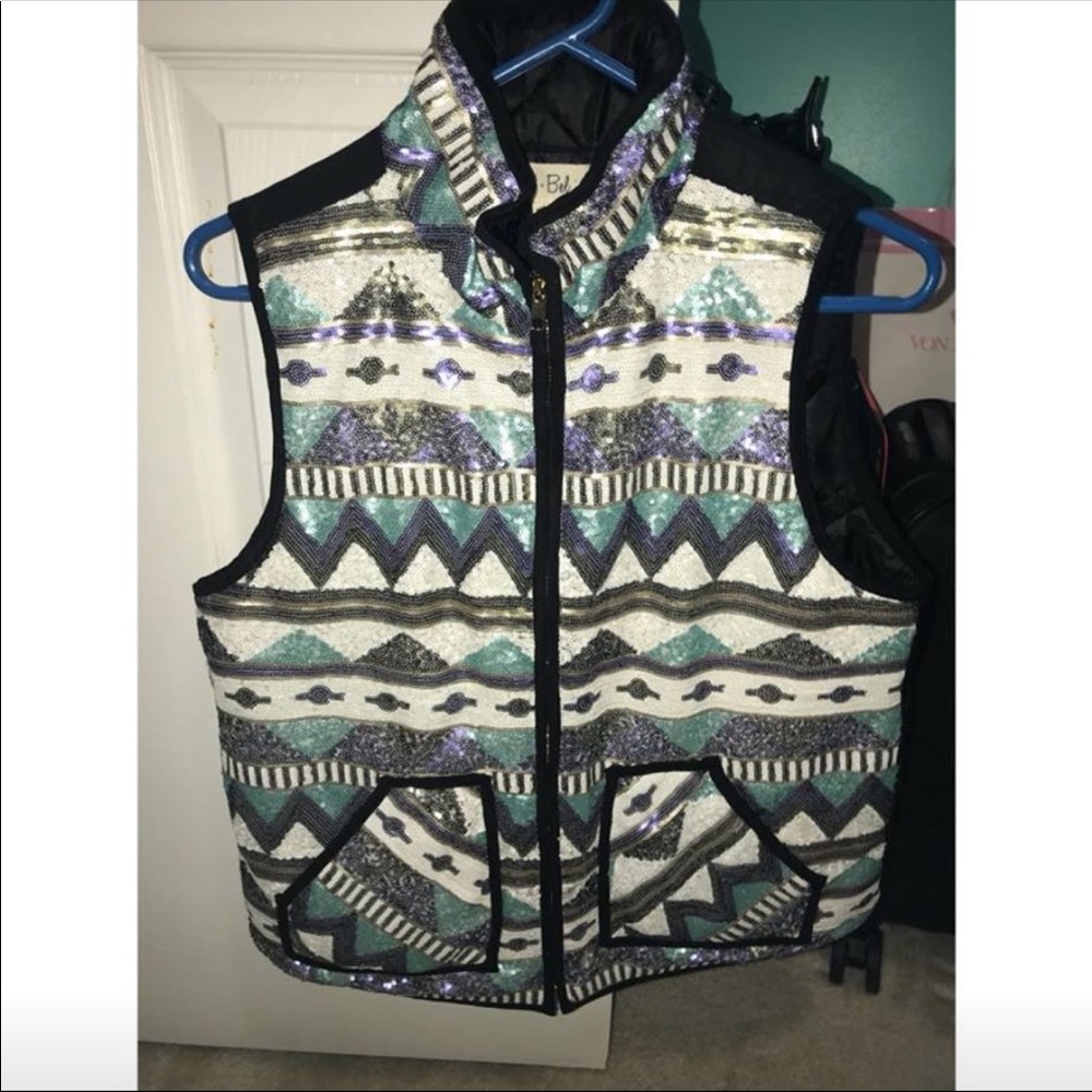 Sequin Aztec Hope’s vest!